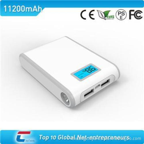 Portable cell phone charger with LED torch 10400/11200mah